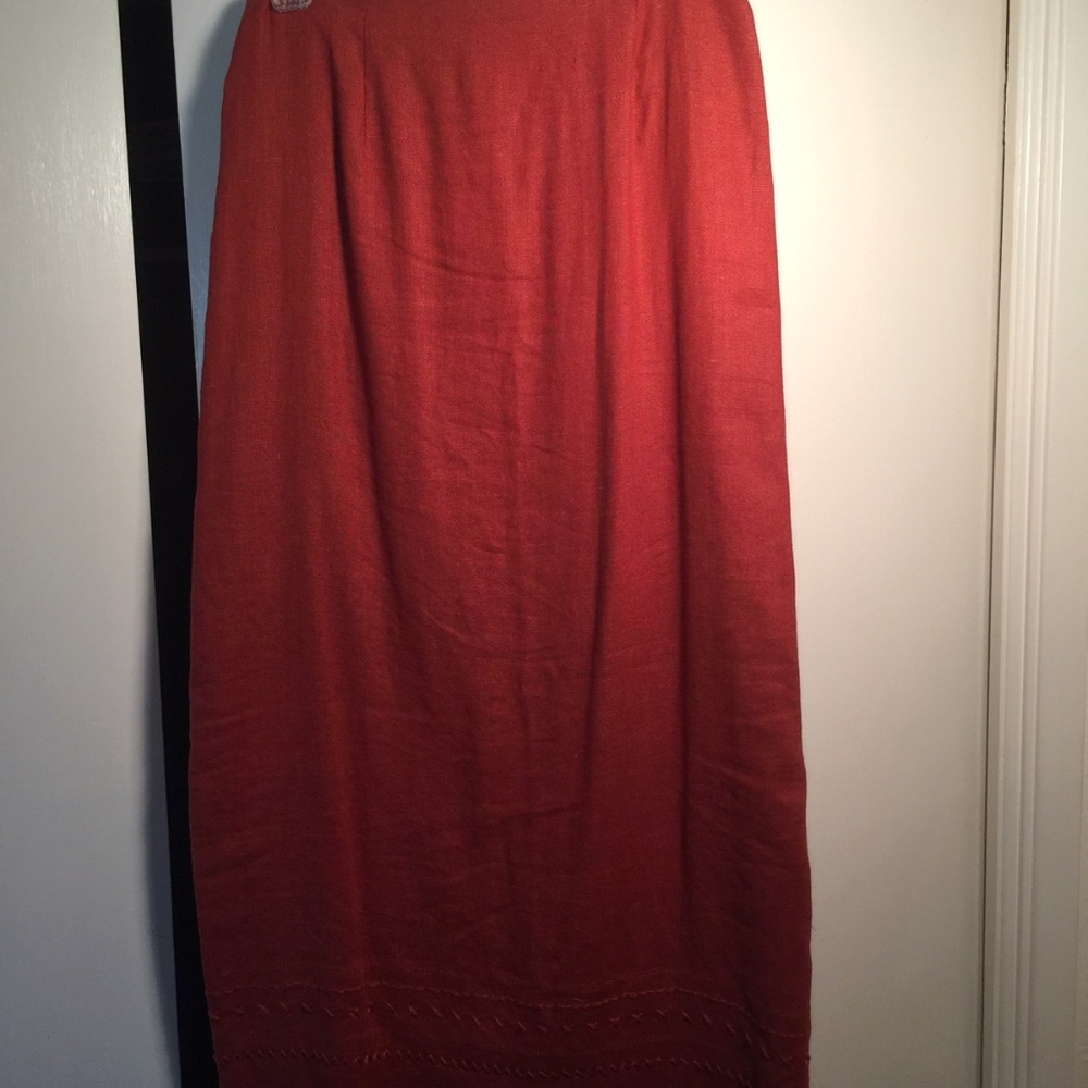 Cold Water Creek linen skirt w/2 wraps